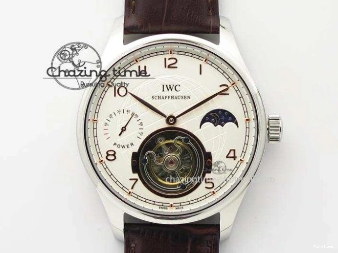 MIROTIME 1219 Unisex Portuguese Real PR RG IW500702 ZF 1:1 Best Edition On Brown Leather Strap A52010 V 7303